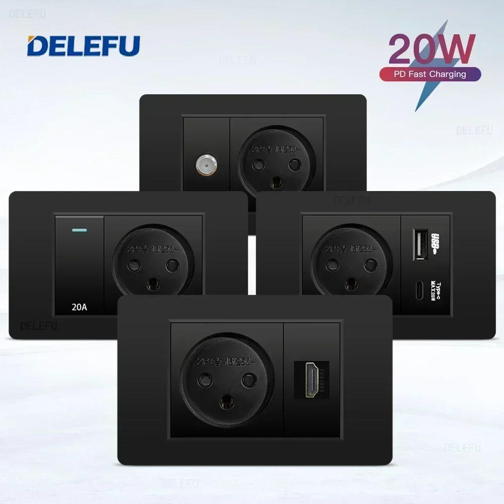 Smart Light Switch Wifi - DELEFU الأسود المانع الكمبيوتر إسرائيل USB