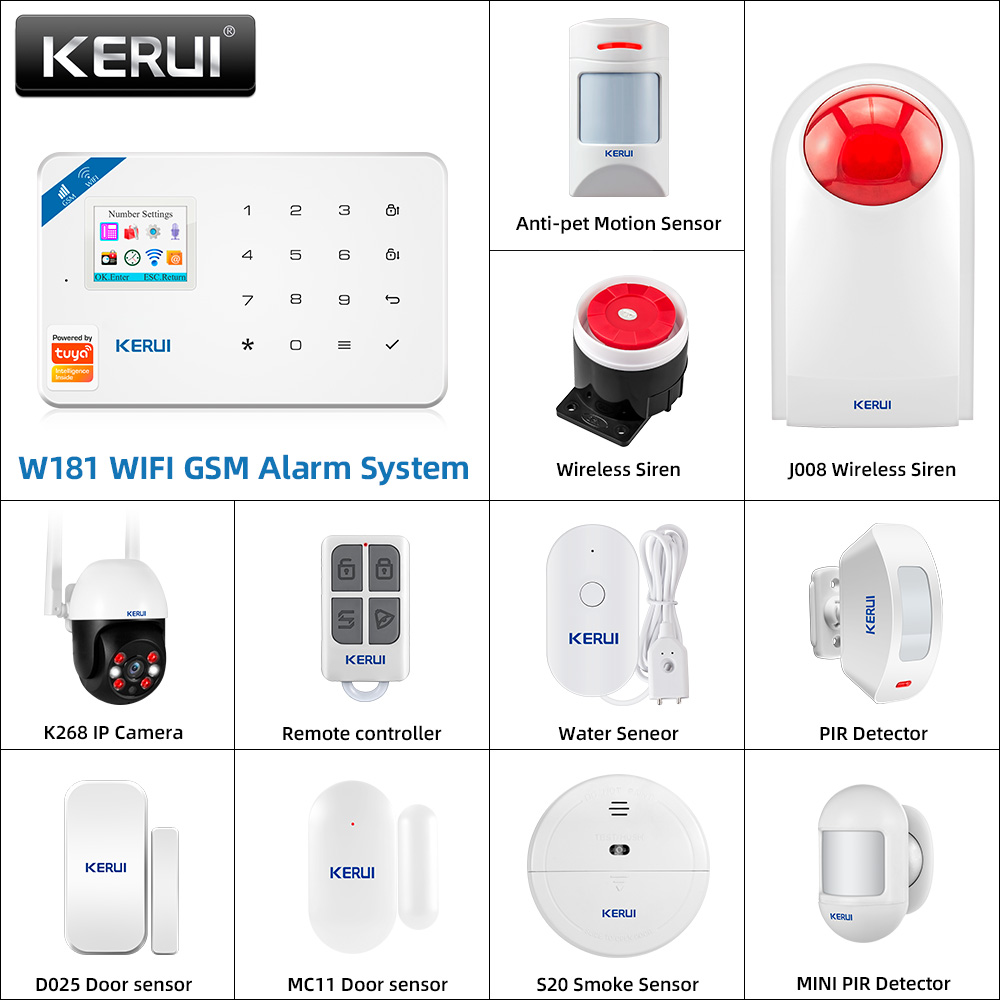 Smart Home Automation Kit - KERUI W181 لوحة نظام إنذار WIFI