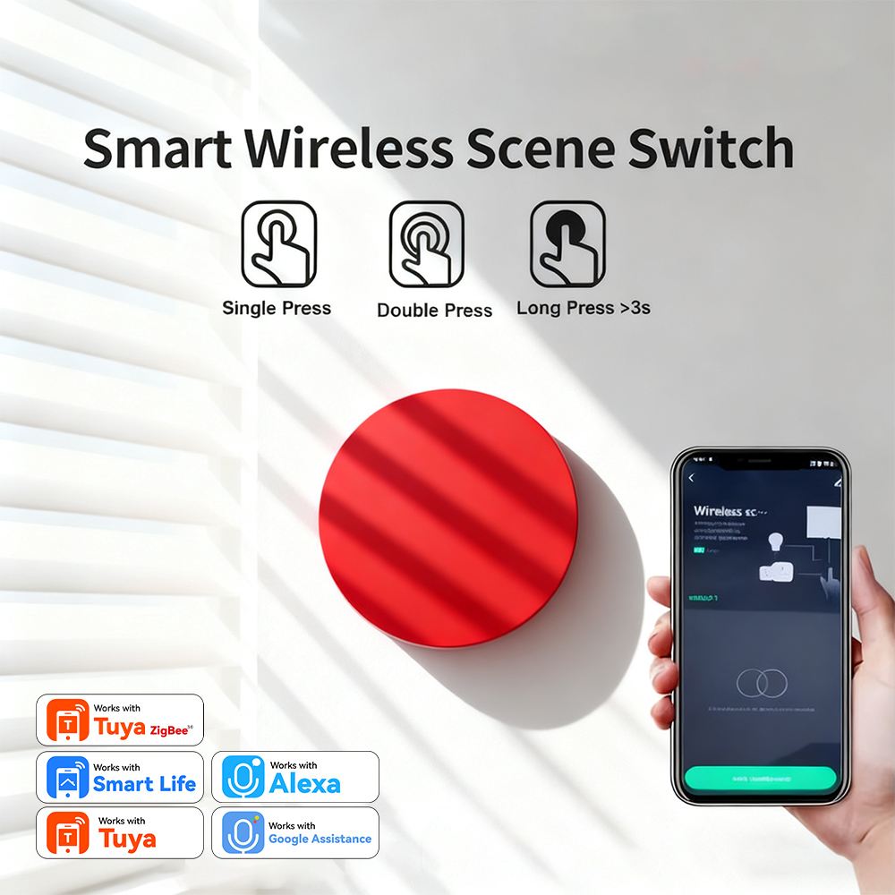 Smart Light Switch Wifi - لـ Tuya Zigbee: زر تحكم ذكي