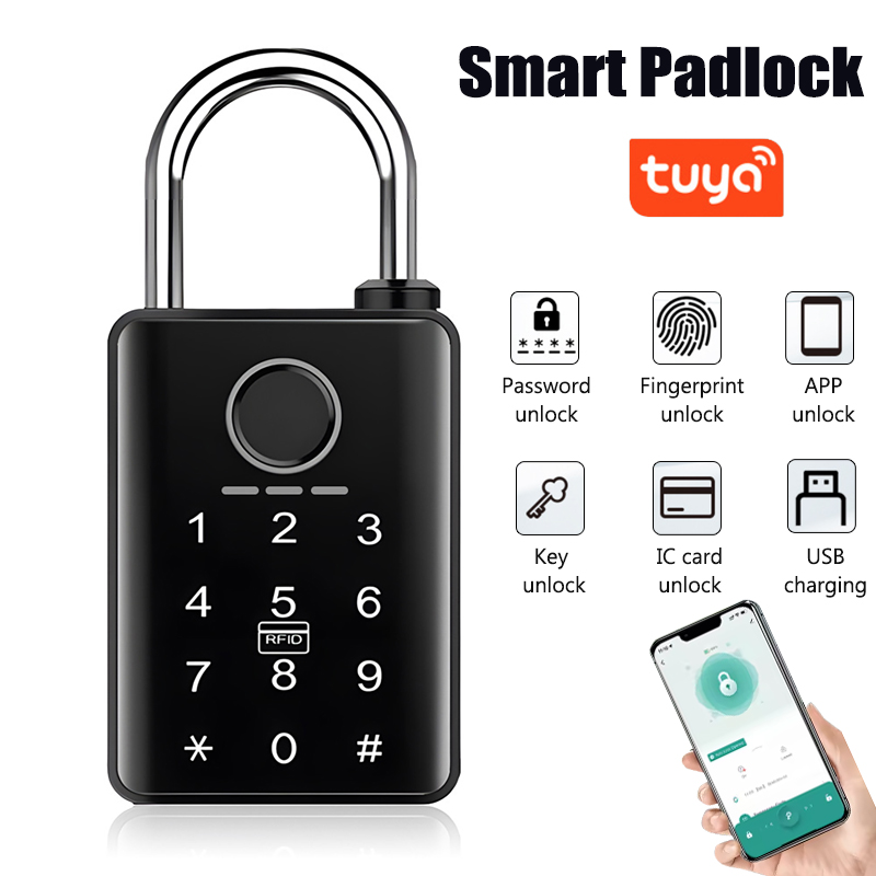 Tuya قفل الباب الذكي قفل بصمة  - مراجعة Smart Door Lock Wifi وسعره
