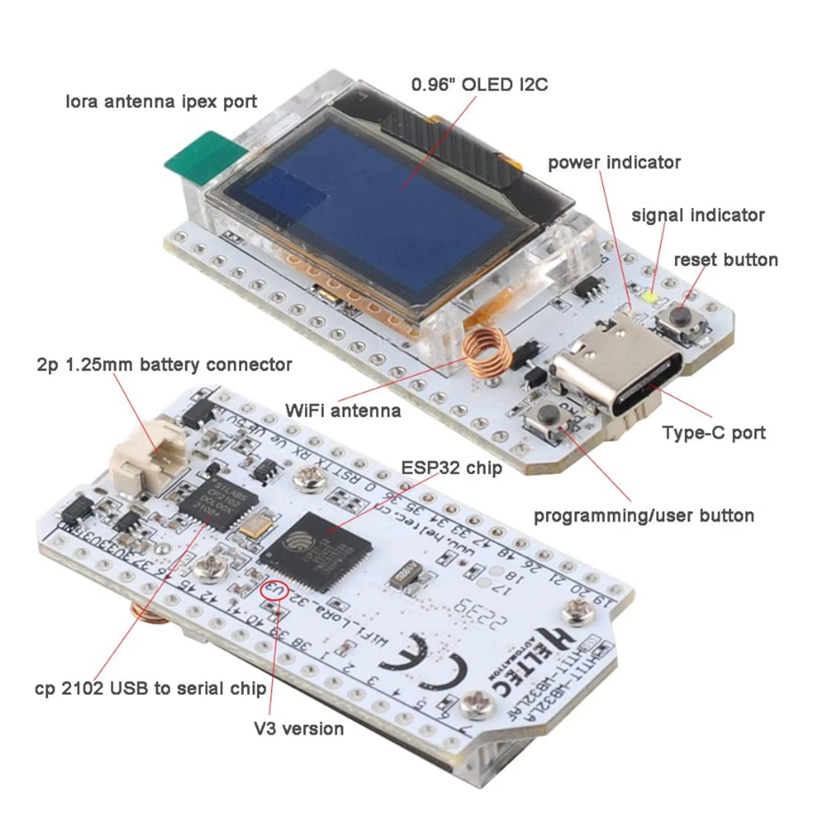 مجموعة WIFI Lora Kit 32 V3 915 - مراجعة Esp32 Smart Home Kit وسعره