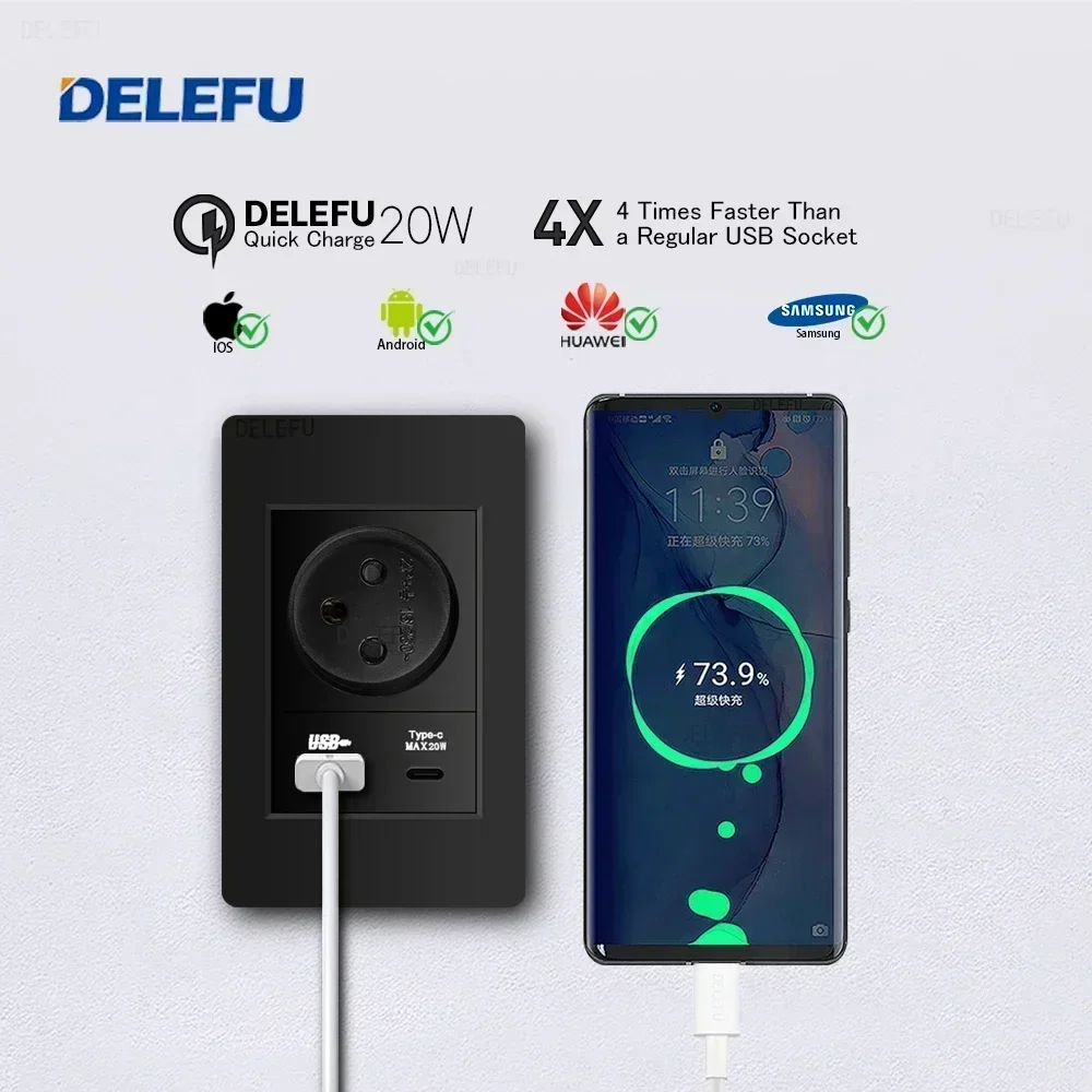 DELEFU الأسود المانع الكمبيوتر - مراجعة Smart Light Switch Wifi وسعره