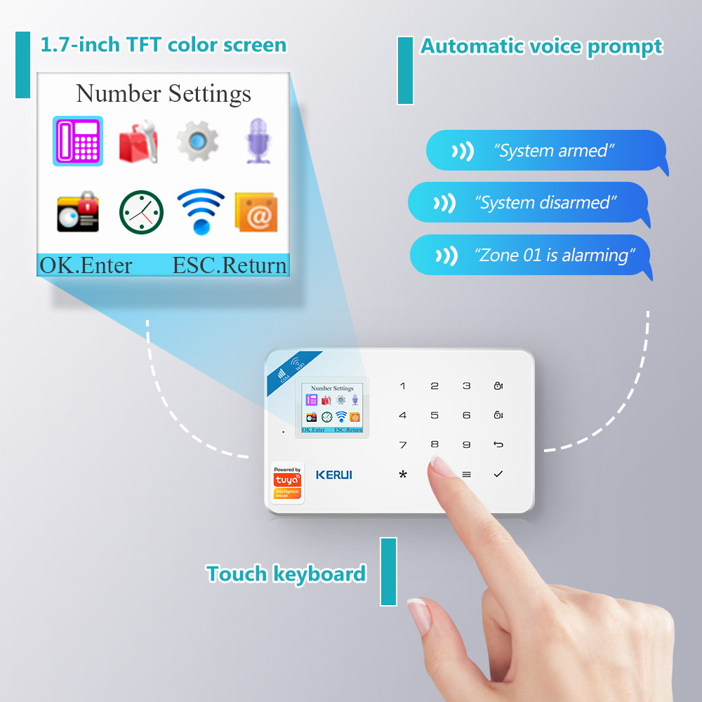 KERUI W181 لوحة نظام إنذار WIF - مراجعة Smart Home Automation Kit وسعره