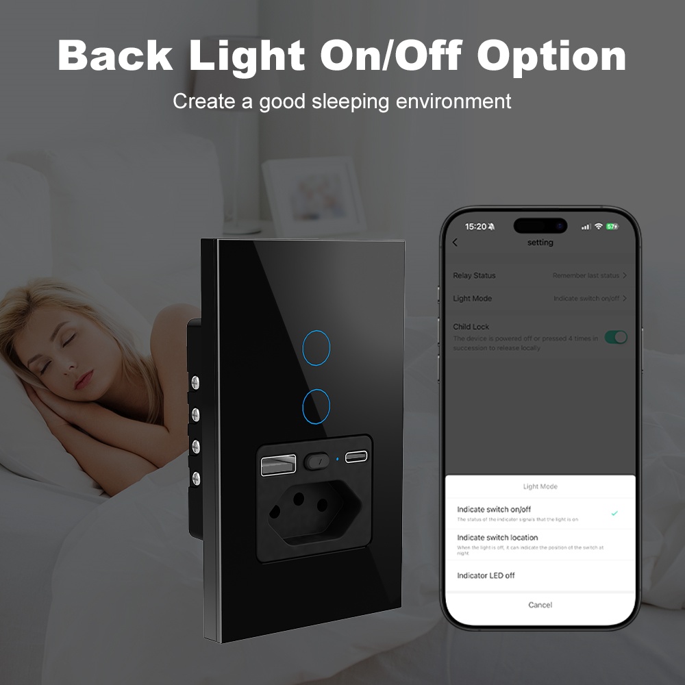 مقبس كهربائي برازيلي ذكي من ما - مراجعة Smart Light Switch Wifi وسعره