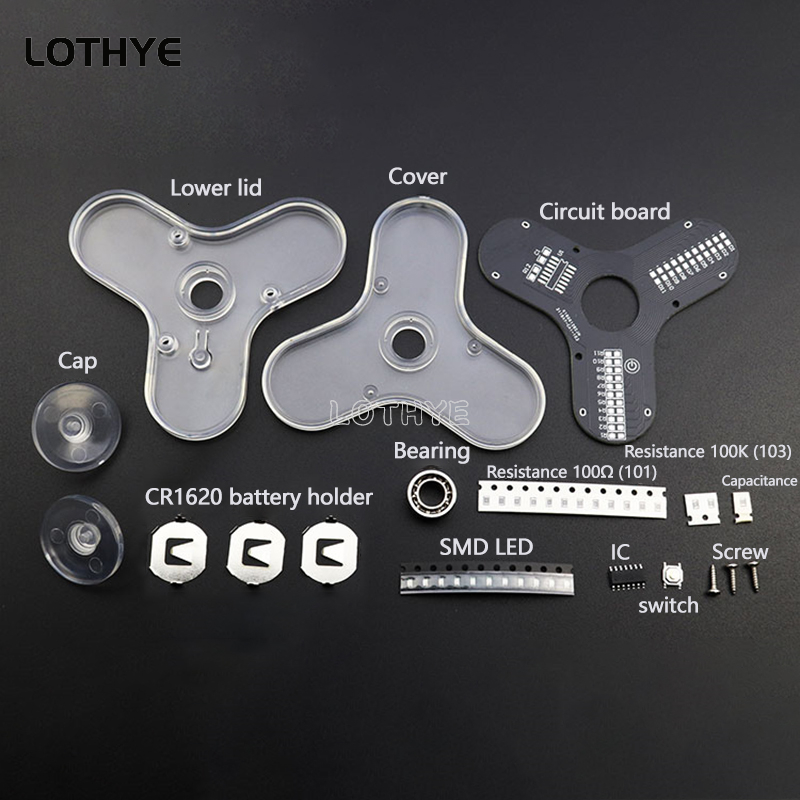 LED تململ سبينر تصنيع المتكلم  - مراجعة Electronics Project Kit وسعره
