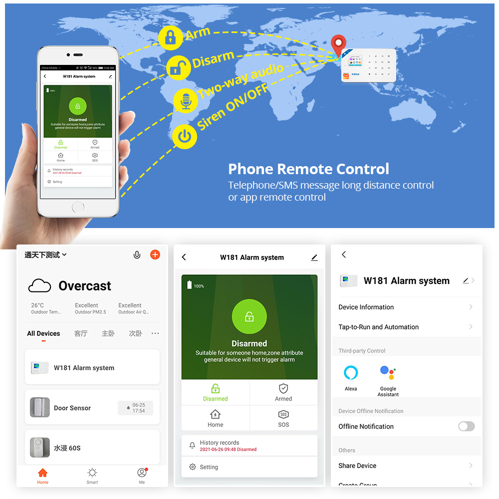 KERUI نظام إنذار أمان عدة W184 - مراجعة Smart Home Automation Kit وسعره