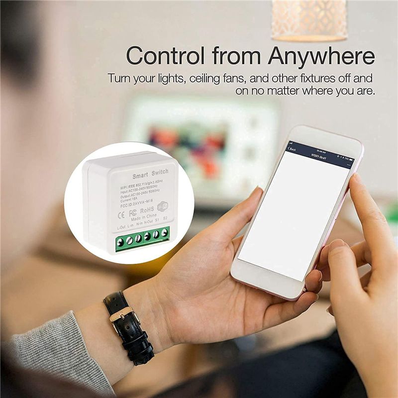 10X مفتاح ريلاي ذكي صغير يعمل  - مراجعة Smart Light Switch Wifi وسعره